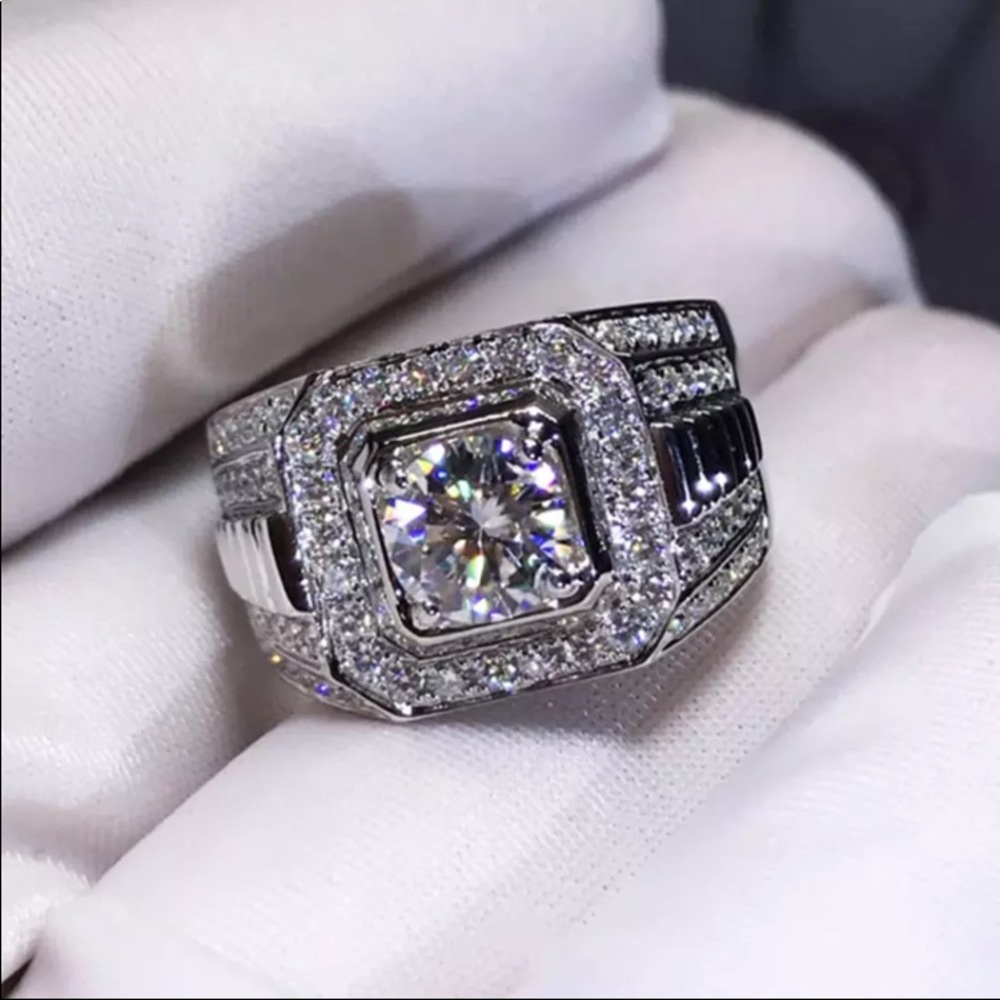 MENS 2.0 Carat WEDDING BAND - Picture 3 of 5